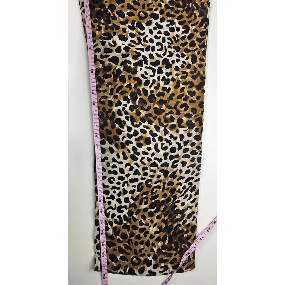 Sz M semi sheer leapord wide leg pull on pants beach lightweight No Boundaries - Picture 9 of 9